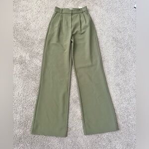 Abercrombie & Fitch Olive Green Wide Leg Pants